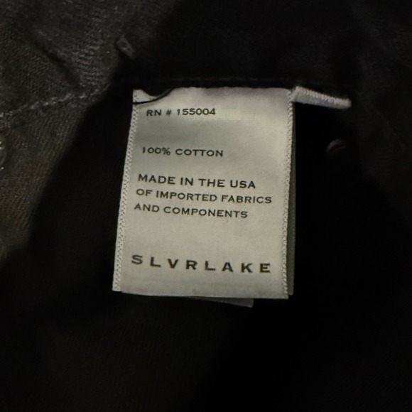 SLVRLAKE Women's Paneled London Jeans 28 Black Midnight NWT‎ High Rise Raw Hem - Picture 7 of 10